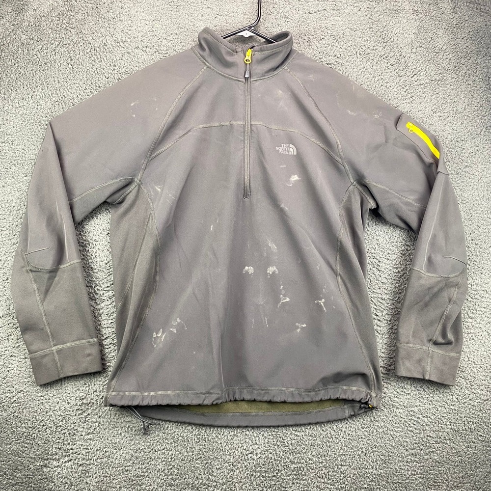 The North Face Mens Gray Performance Pullover Softshell Jacket Size L